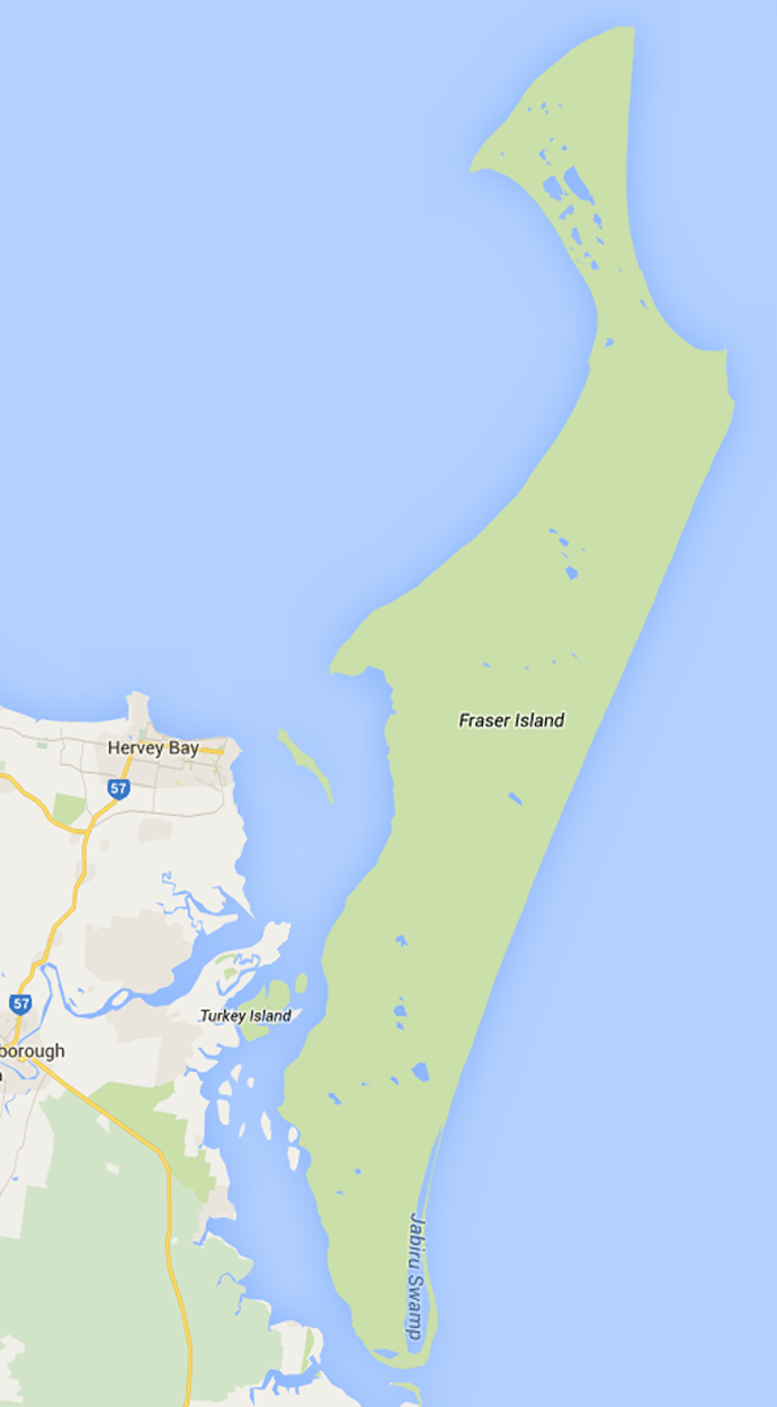 Map of Fraser Island