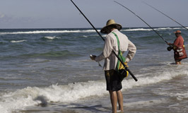 Fishing on Fraser Island