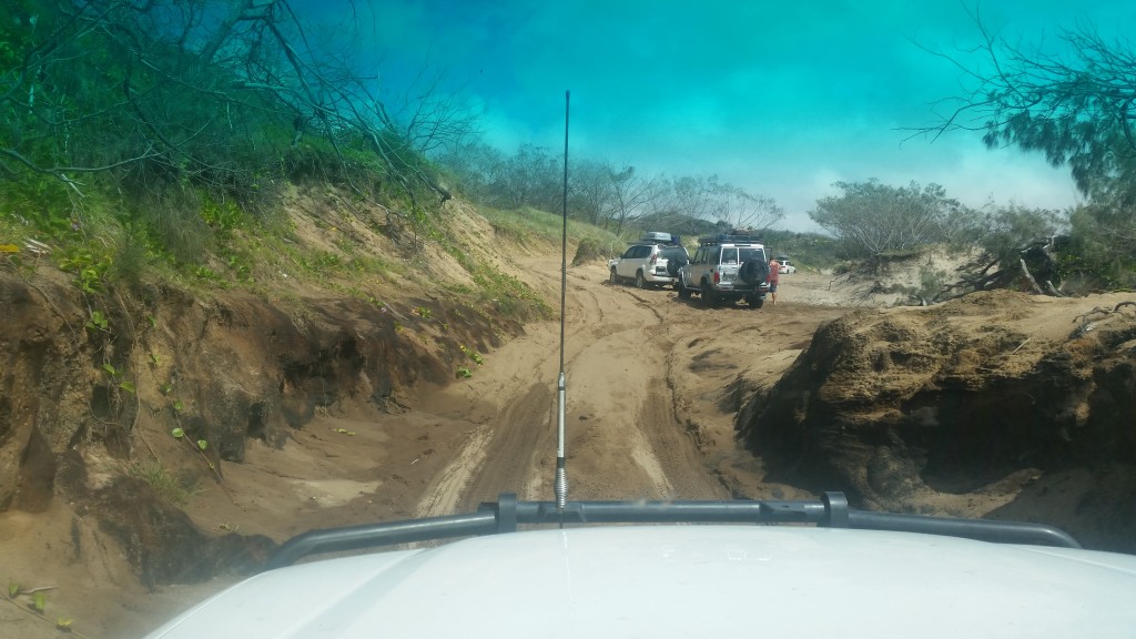 Nkgala track on Fraser island is notorious for 4WD