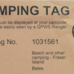 camping permit tag