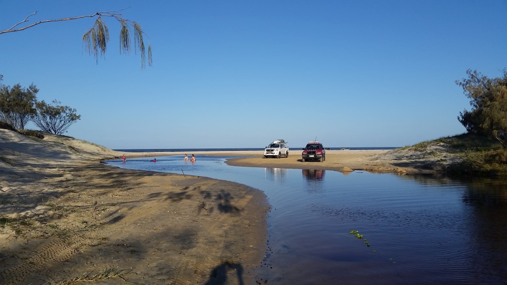 lovely freshwater swimming spot at Orange creek Fraser Island