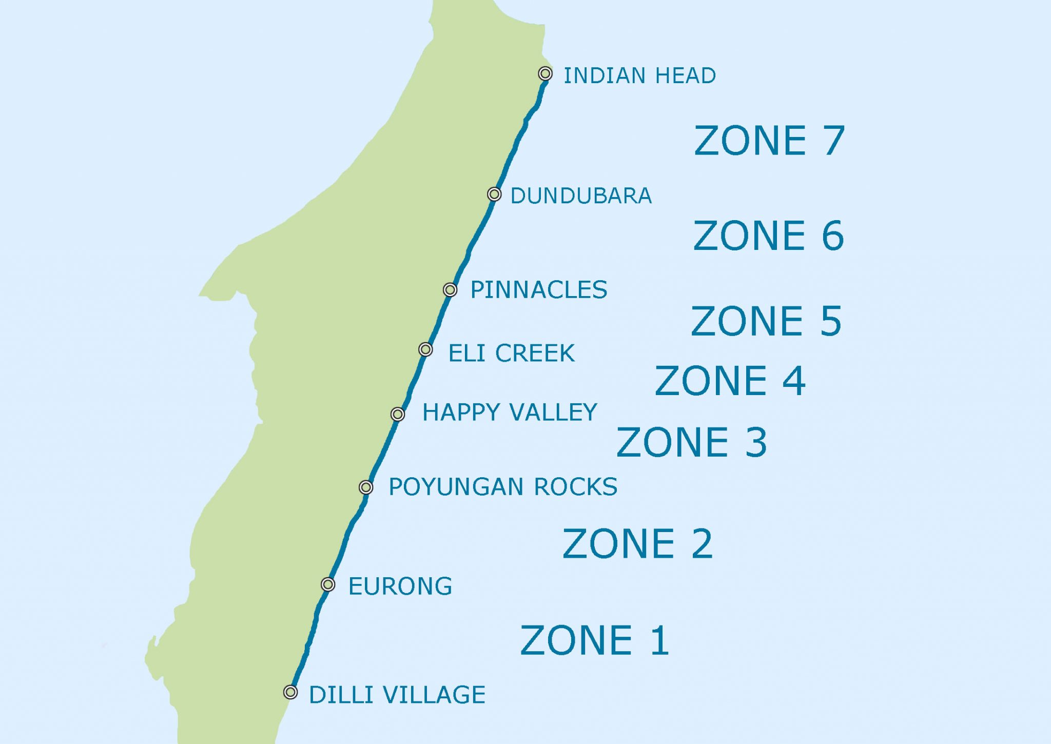 Map of fraser island