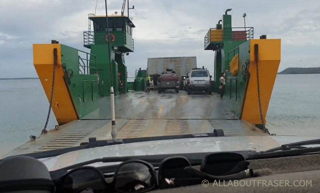 Boarding the barge at Inskip Point