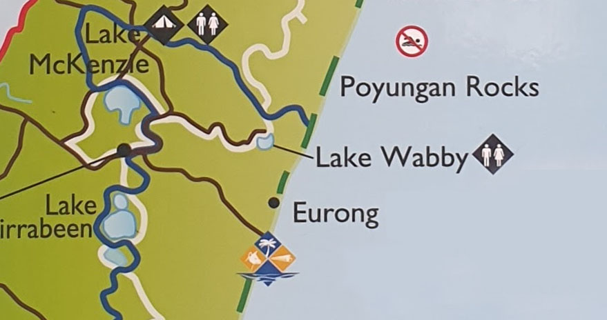 Fraser Island Lakes Map Lake Wabby On Fraser Island - All About Fraser Island