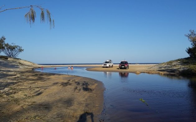 lovely freshwater swimming spot at Orange creek Fraser Island