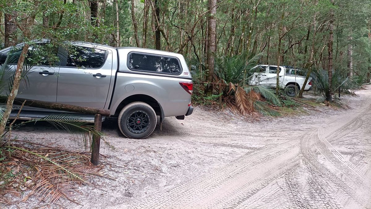 Central Station car park on Fraser island