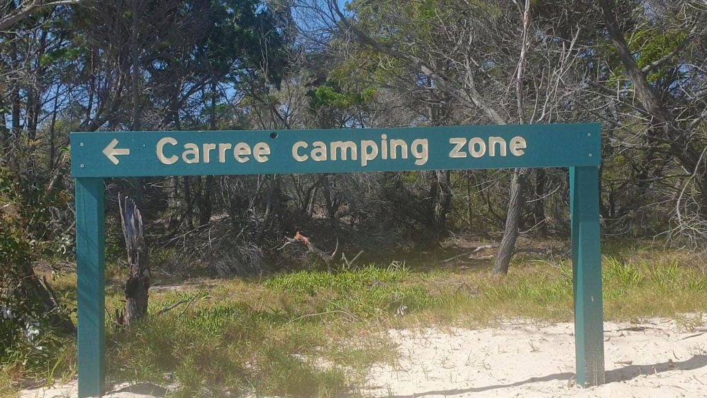 Carree camping zone on Fraser island